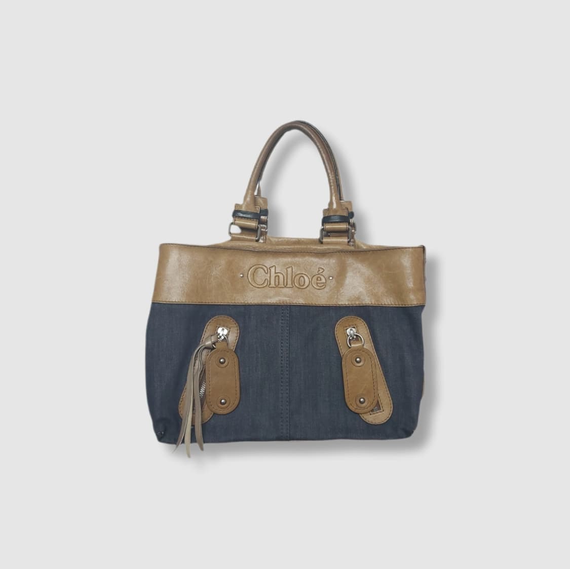 끌로에 빈티지 인디고 블루 데님 토트백 상품이미지1