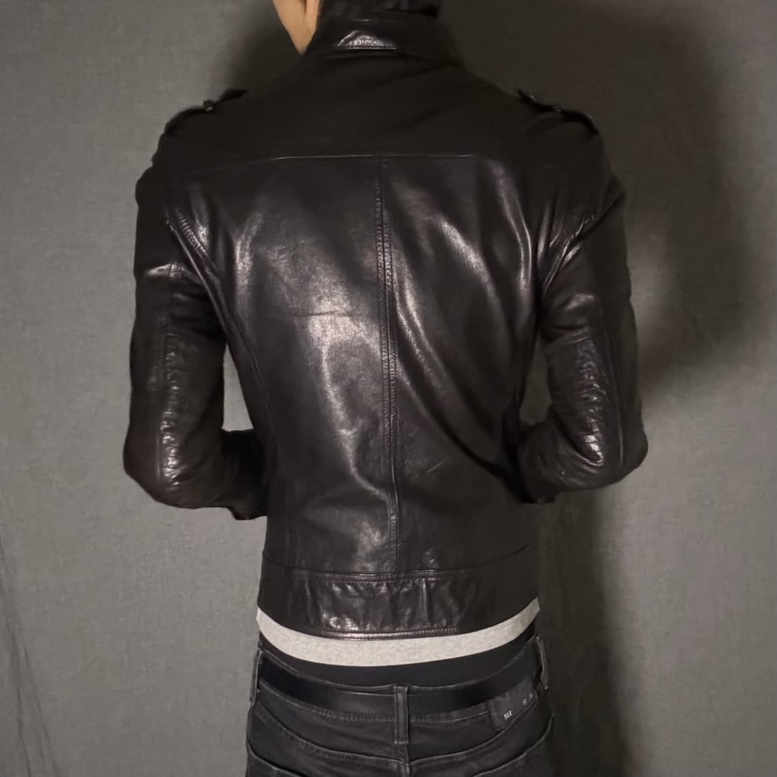 goat skin pocket leather jacket 상품이미지8