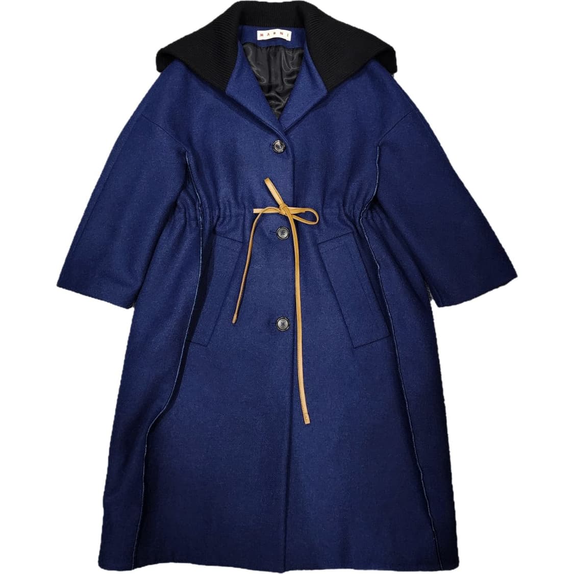 마르니 리브드 니트 카라 울 롱 코트 42사이즈 상품이미지1