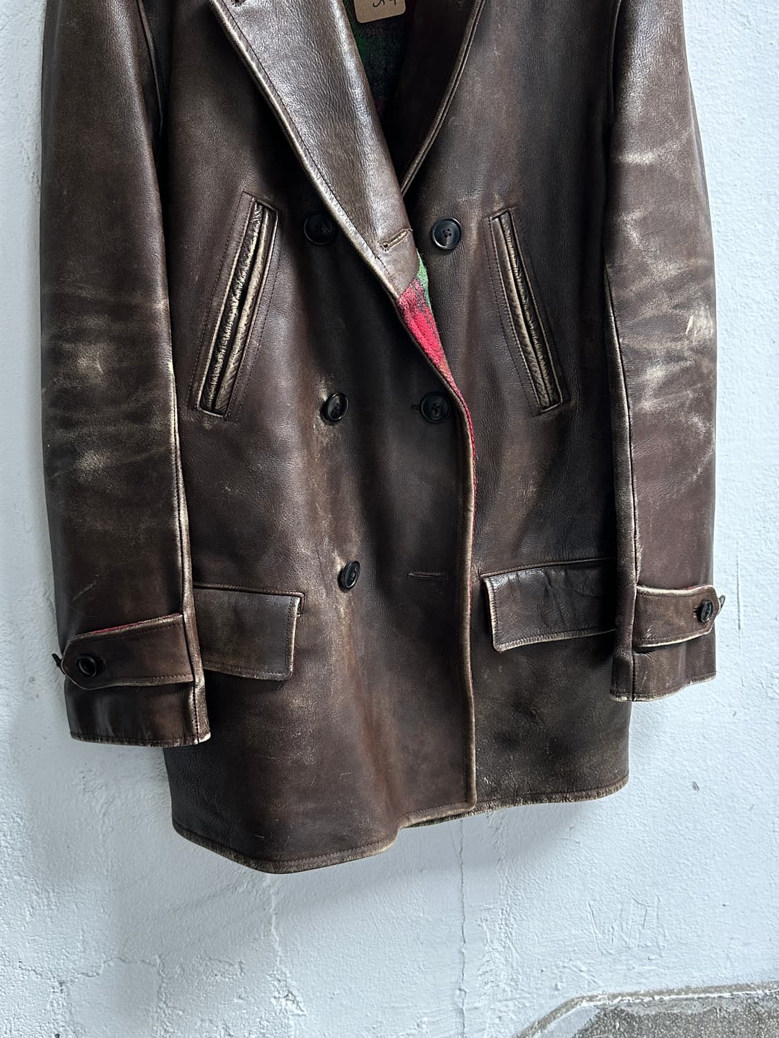 90's 빈티지 폴로 레더 카코트 폴로 블루택 레더자켓 상품이미지7