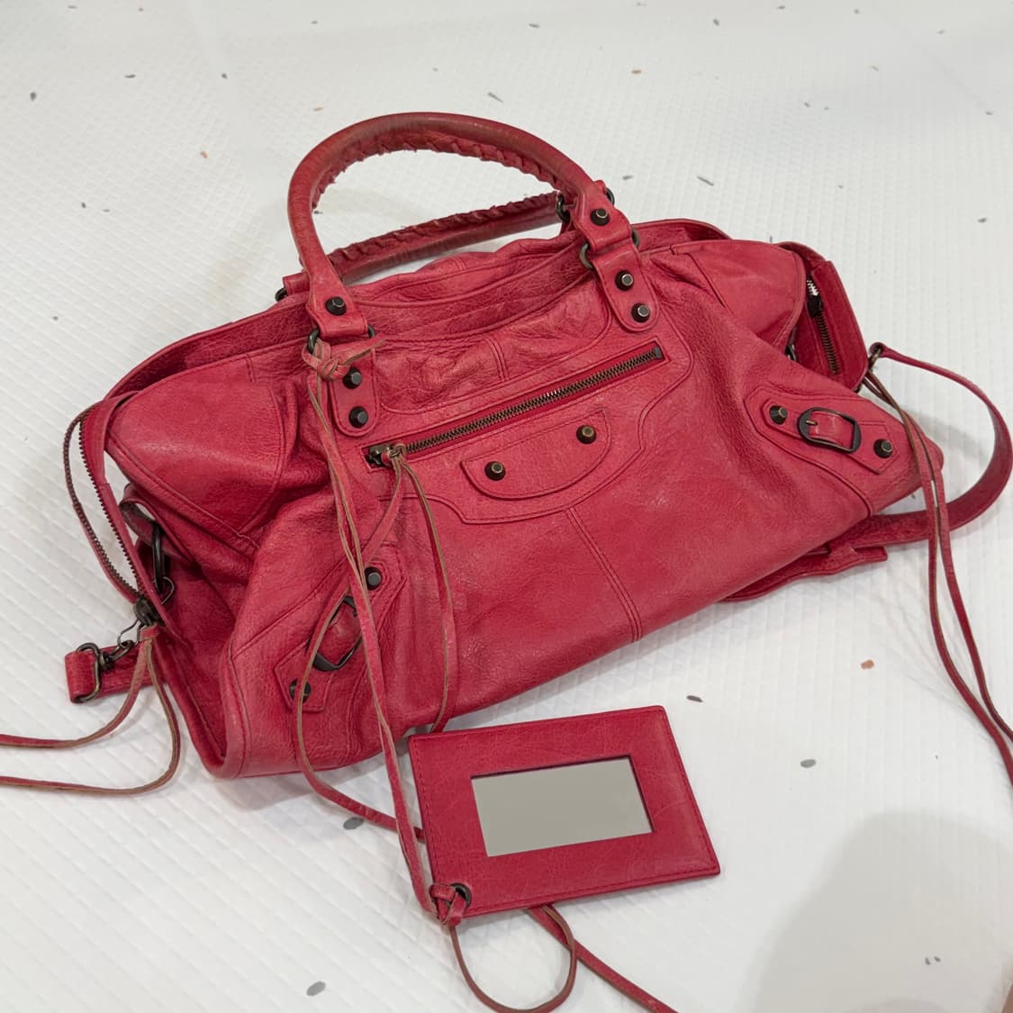 발렌시아가 시티 모터백 핑크  상품이미지1