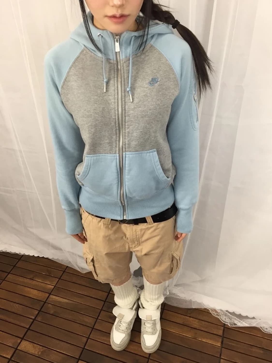 Nike Sky Blue Zip Up Hoodie 상품이미지2