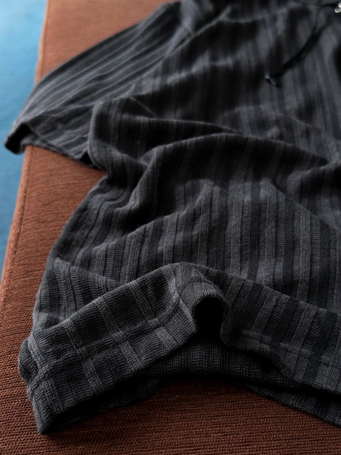 String design neck H/S knit top 상품이미지4