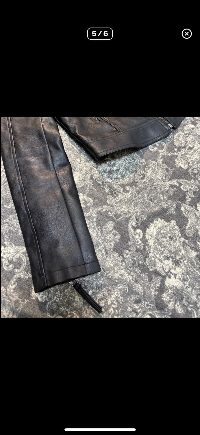 crop vegan leather jacket 상품이미지5