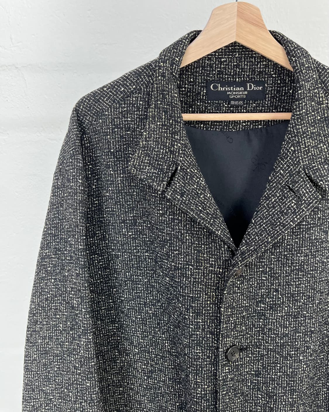 크리스찬 디올 무슈 위브 텍스처 해링본 울 자켓 상품이미지3