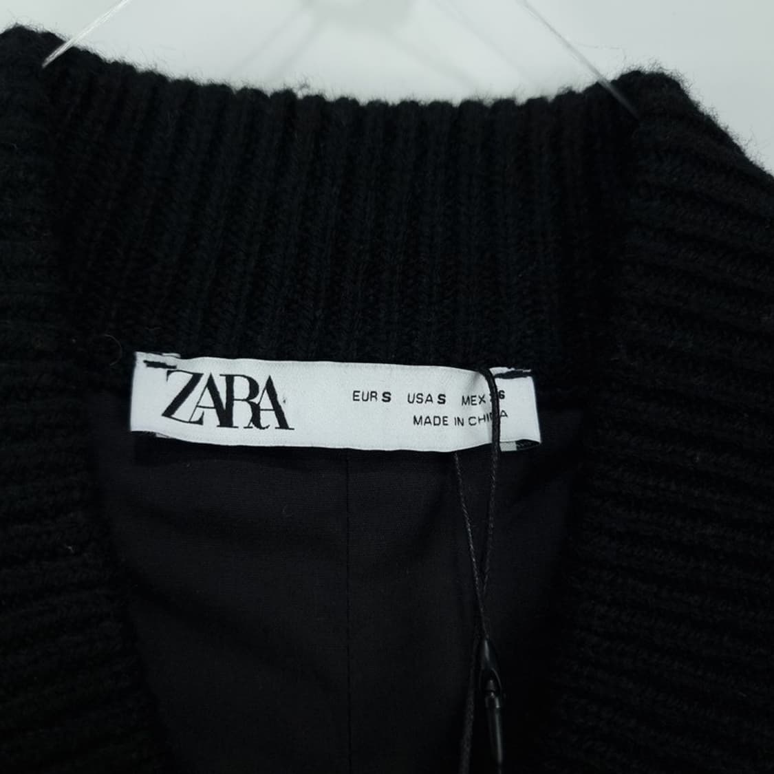 (새상품)자라 니트 쉘 오버핏 블루종 자켓 블랙 M18930 상품이미지7