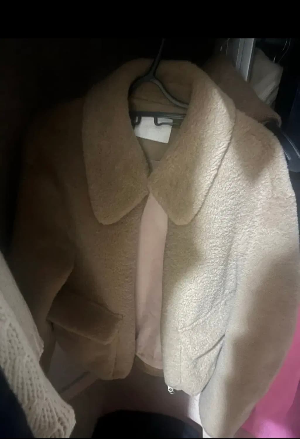 프론트로우 시어링 집업 퍼 자켓 브라운 상품이미지2