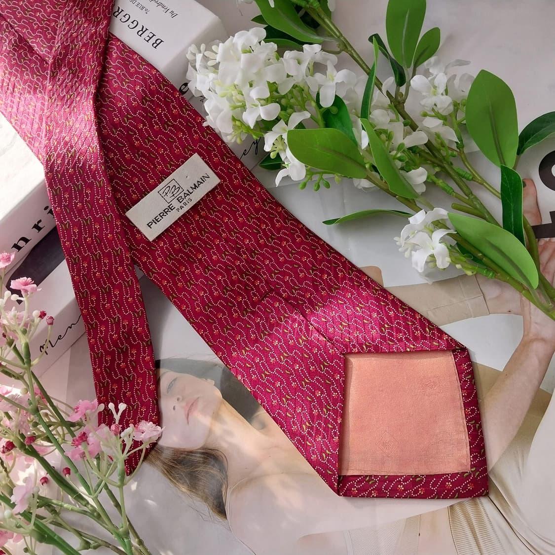 발망 실크 미니 플로럴 지오메트릭 넥타이 9.9cm A+등급 K1602
 상품이미지6