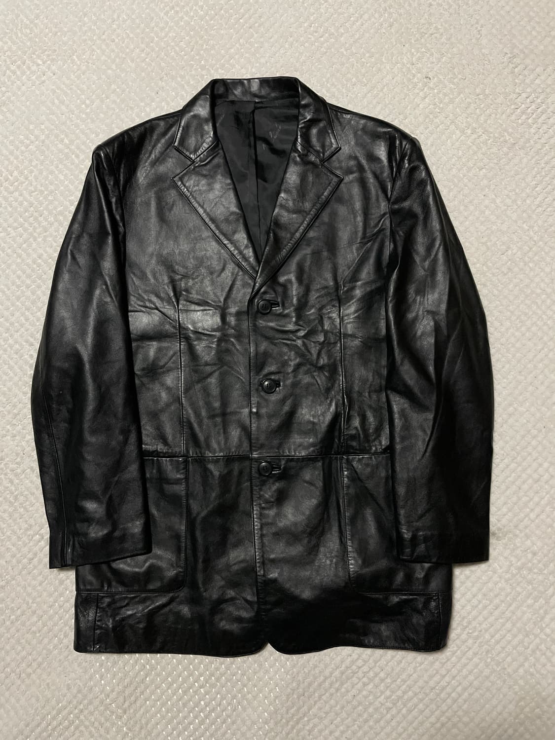 MIK 웨스턴 무드 램스킨 양가죽 레더 카 코트 상품이미지1