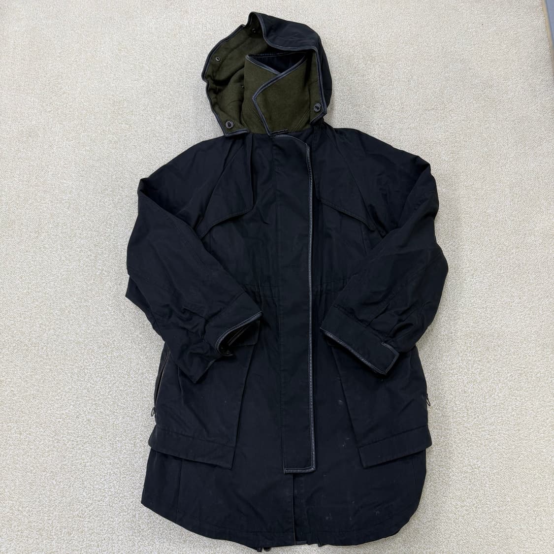 82 한섬 타임 여성 빈티지 후드 파카 0127T1 상품이미지1