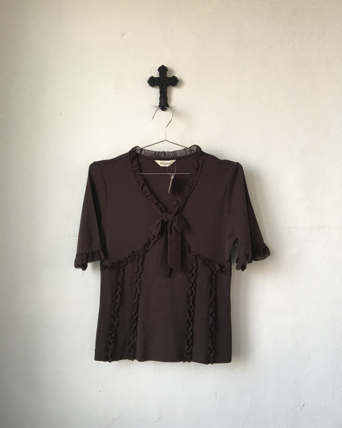 Ribbon point frill t shirt 상품이미지2