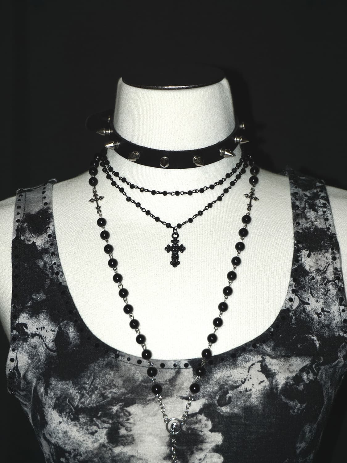 (azul) rhinestone flower sleeveless  상품이미지3