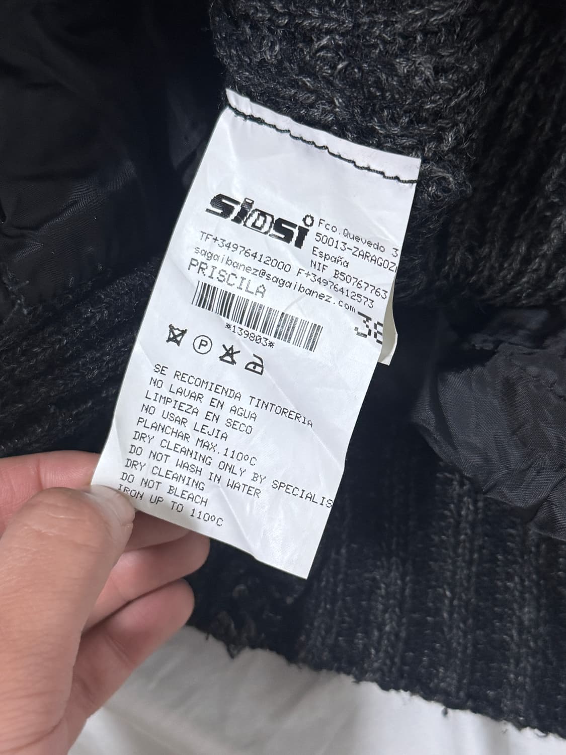 Siosi 양가죽 누벅 니트 원피스 하이브리드 다크웨어 아방가르드 상품이미지8