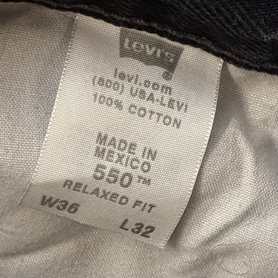 USA 빈티지 리바이스 550 블랙진 청바지 상품이미지5