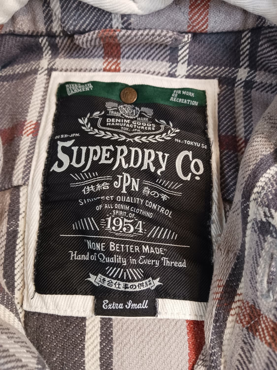 슈퍼드라이 후드 체크셔츠 상품이미지2