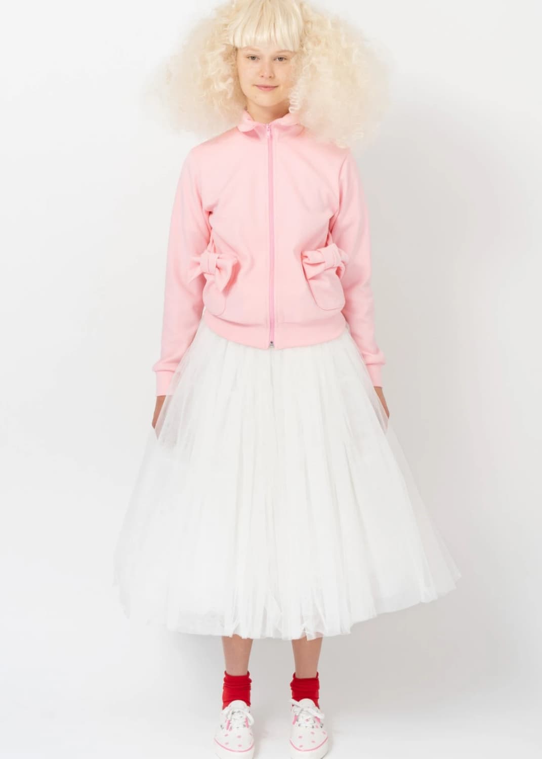 comme des garçons girl 2024fw 핑크 리본 져지 상품이미지1