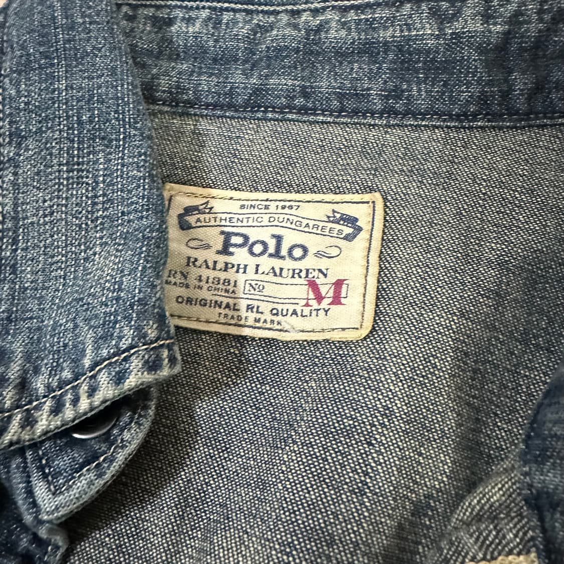 폴로 랄프로렌 웨스턴 데님 셔츠 m95 상품이미지3