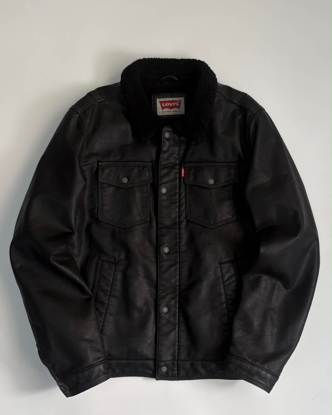 [M] 리바이스 가죽 쉐르파 트러커 자켓 상품이미지1