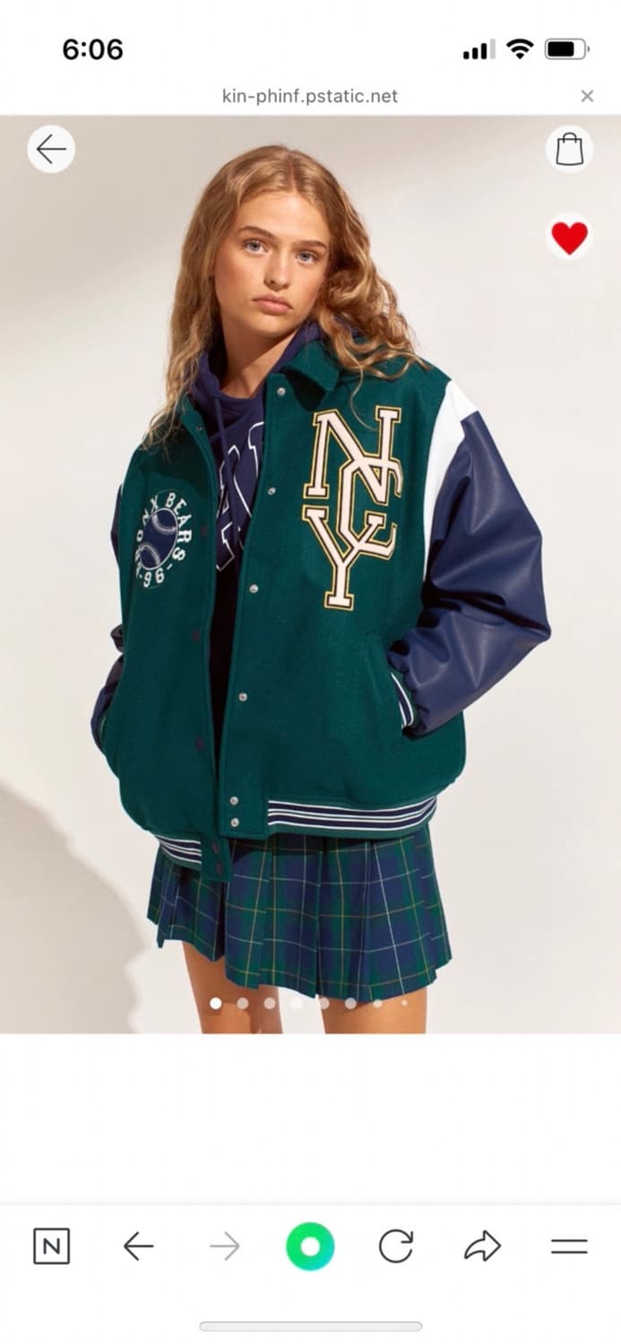 H&M 그린 바시티 상품이미지1