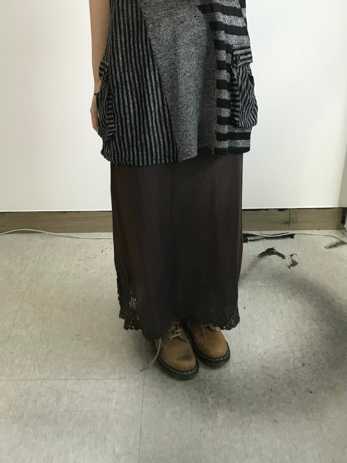 빈티지 린넨 크로셰 롱스커트 상품이미지1