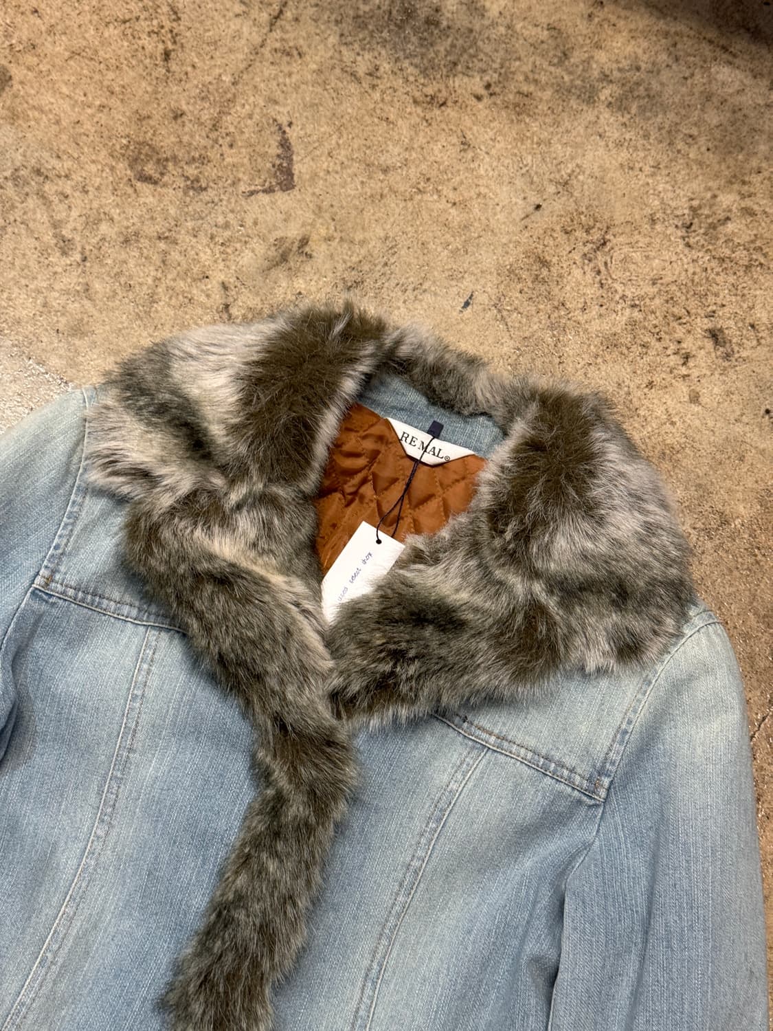 44-55 ) JPN Fur Denim Jacket 상품이미지4