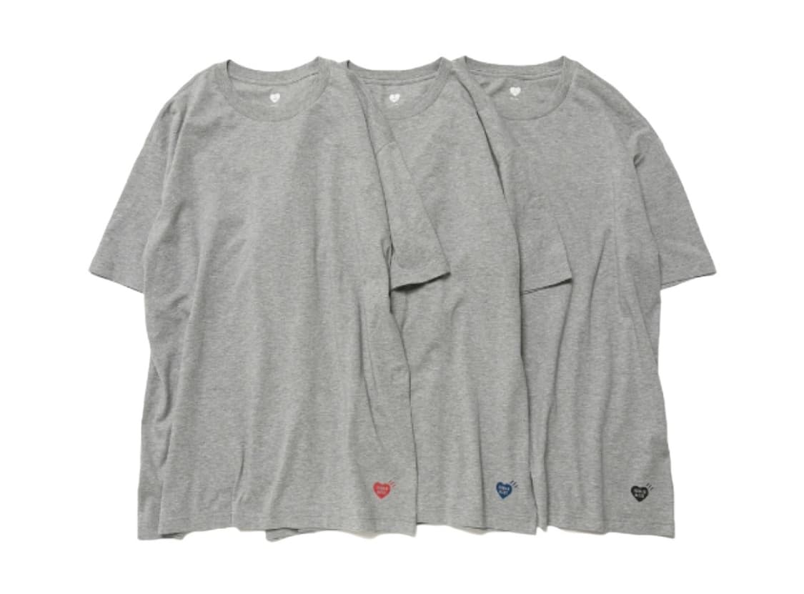 (새상품, XL) 휴먼메이드 3컬러 로고 티셔츠 3개 1세트  상품이미지2