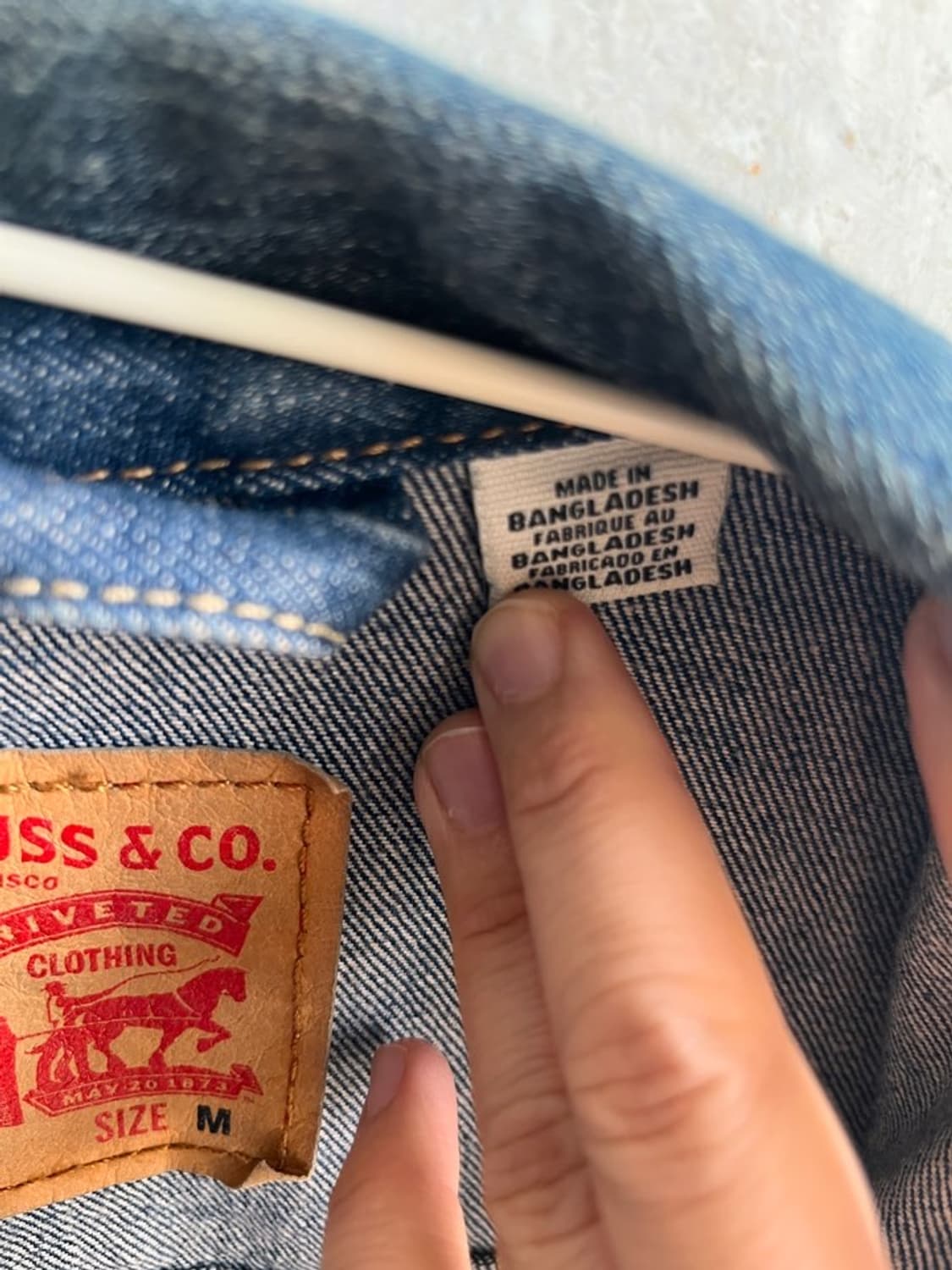 리바이스 데님포켓 청자켓(M) 상품이미지5
