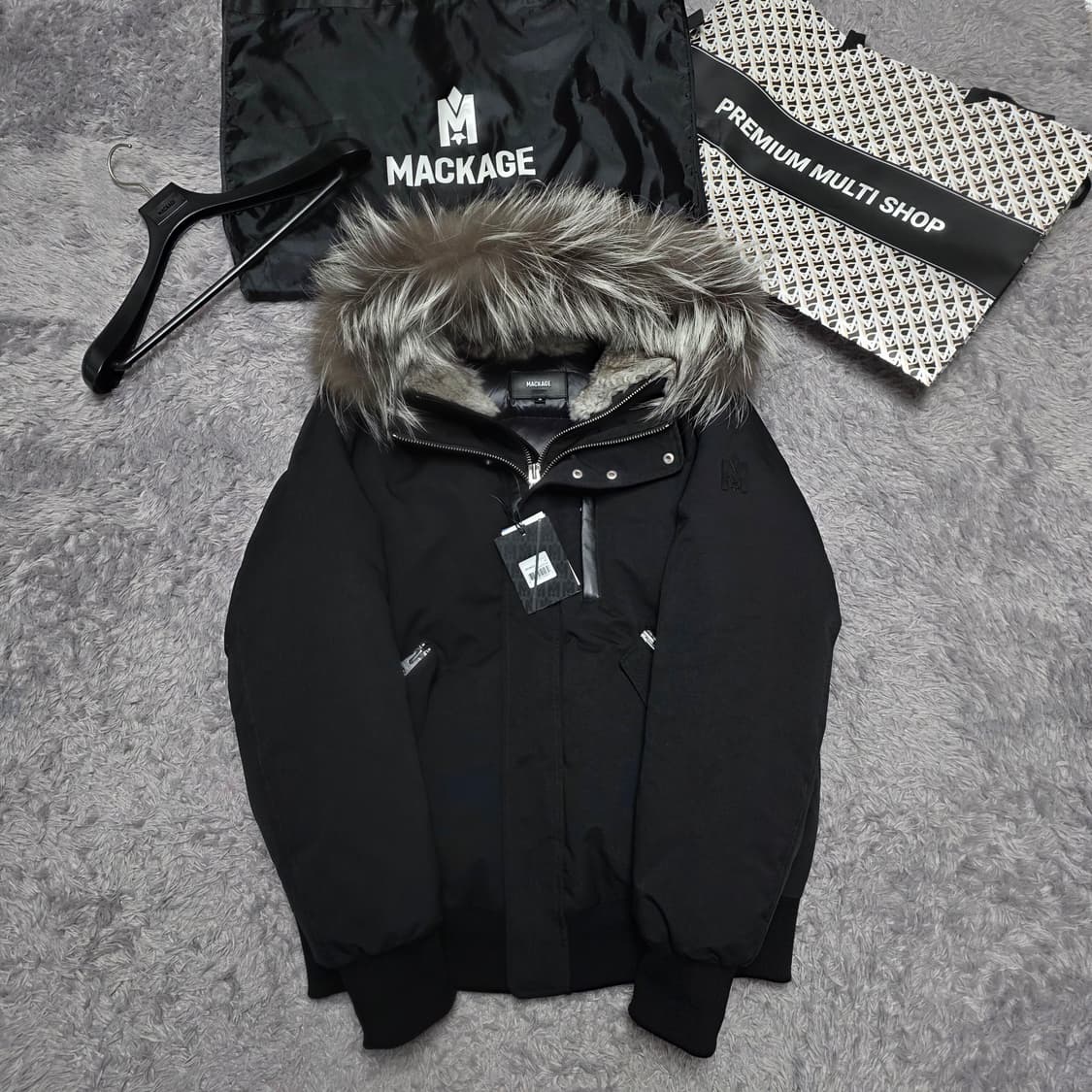 {클로젯}[42][24F/w]맥케이지 딕슨 실버퍼 숏 다운 패딩 상품이미지1