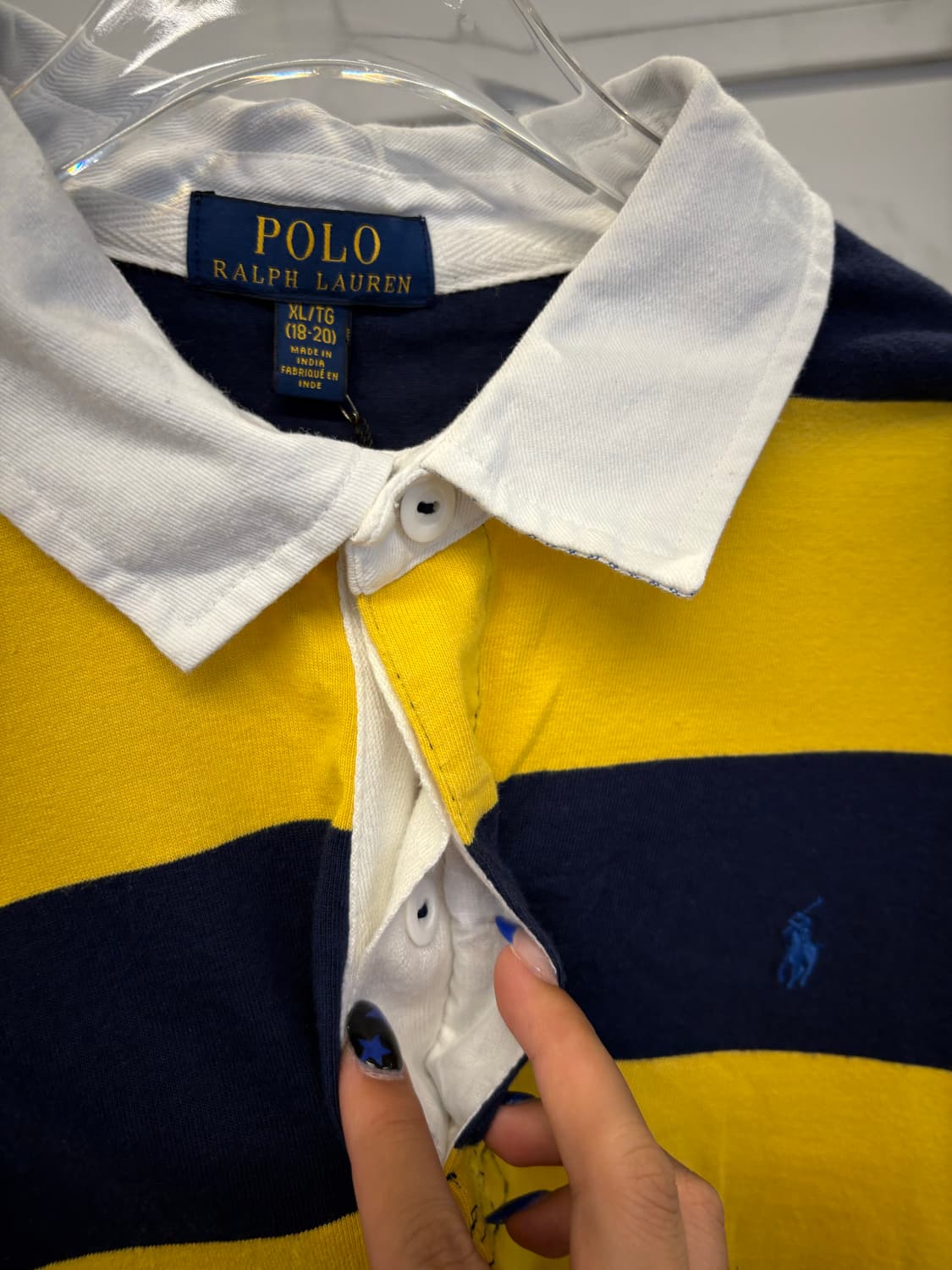 Polo yellow stripe collar T 상품이미지5