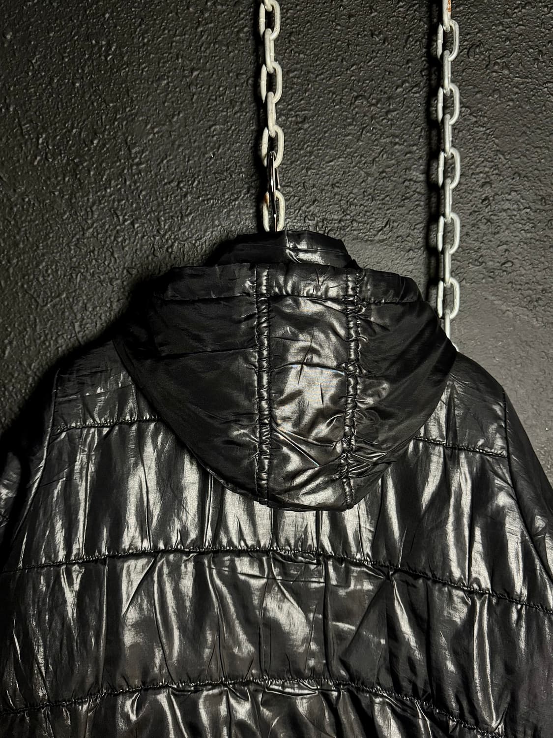 Black Quilted Hooded Jacket  상품이미지7