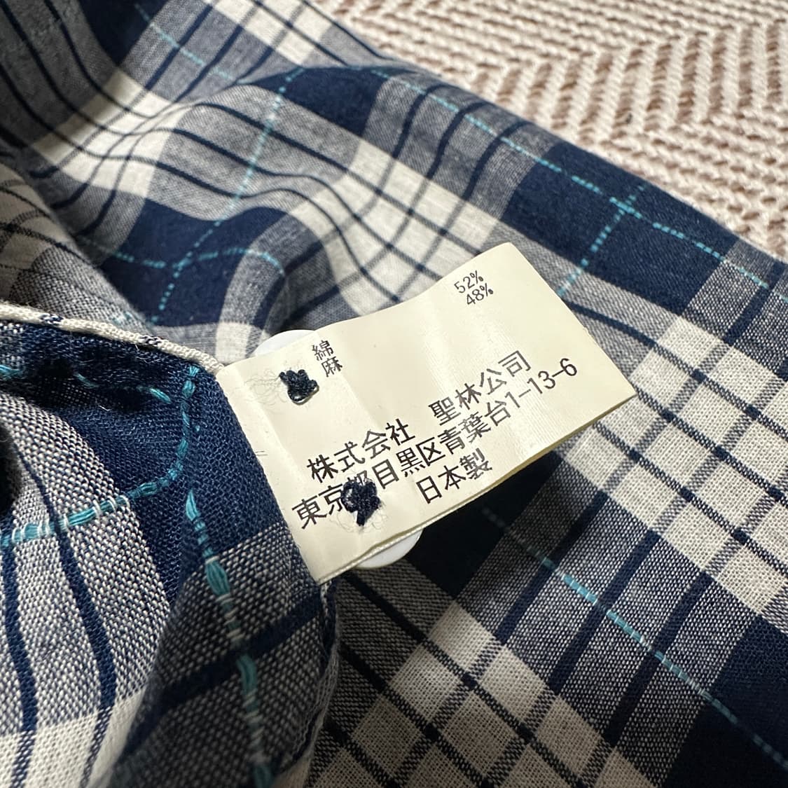 BLUE BLUE japan made indigo check shirt 상품이미지5
