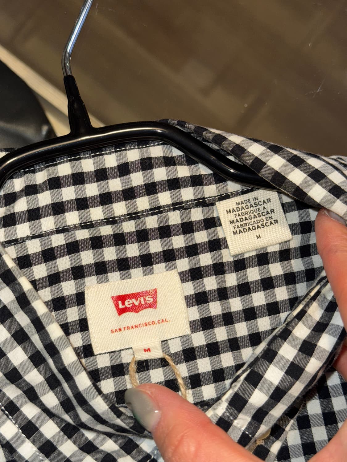 LEVIS 리바이스 블랙앤화이트 체크 셔츠 상품이미지8