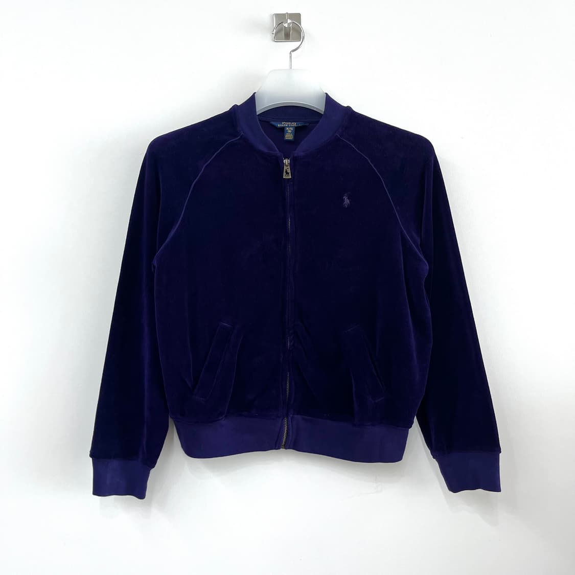폴로 랄프로렌 벨루어 퍼플 벨벳 집업 자켓 상품이미지2