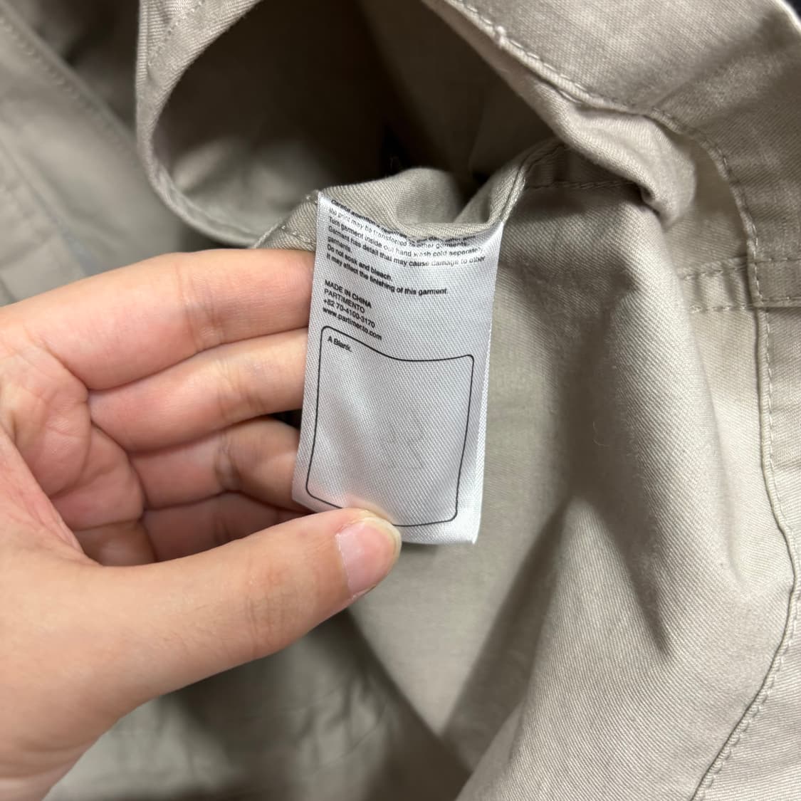 M 파르티멘토 연그레이 후드 숏 야상 자켓 상품이미지5