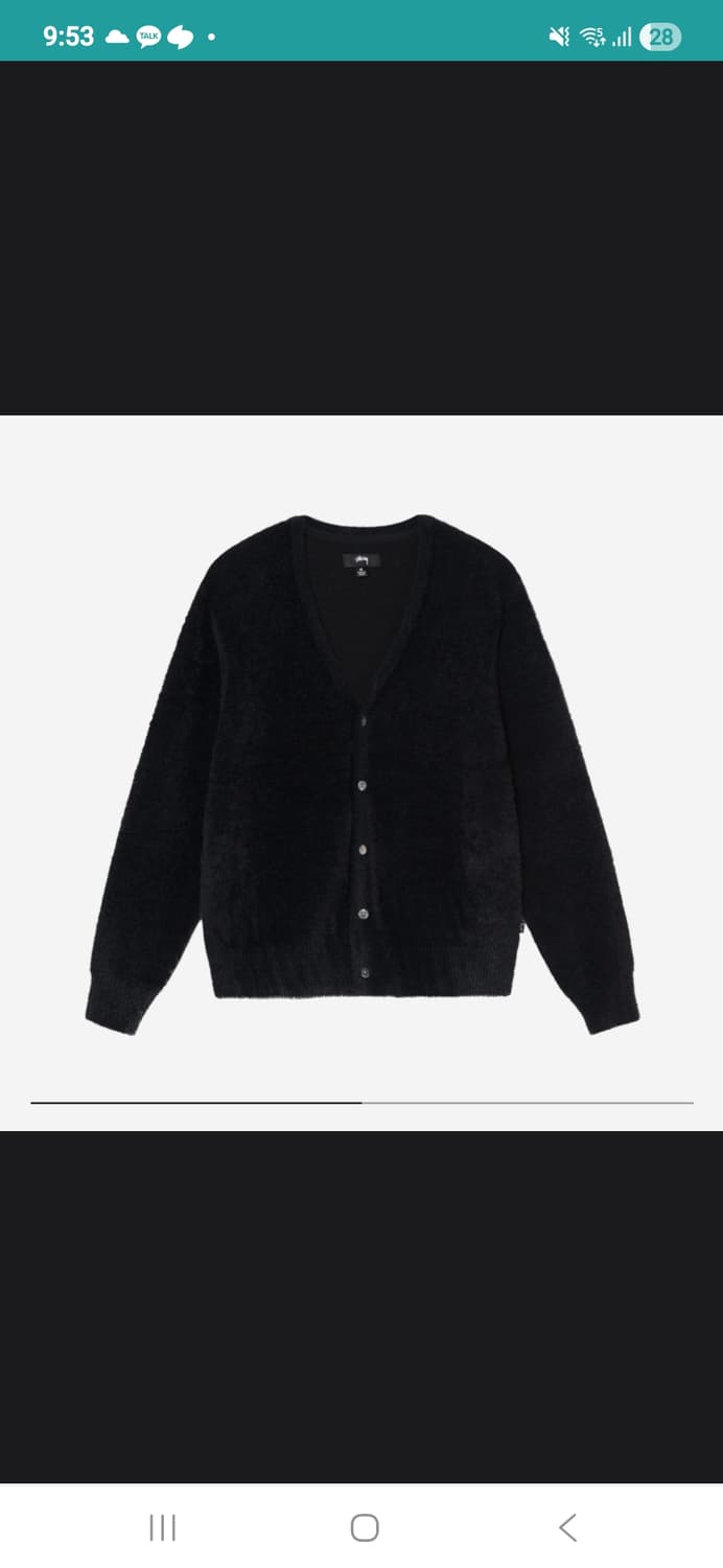 스투시 쉐기가디건 블랙 새상품 M 상품이미지1