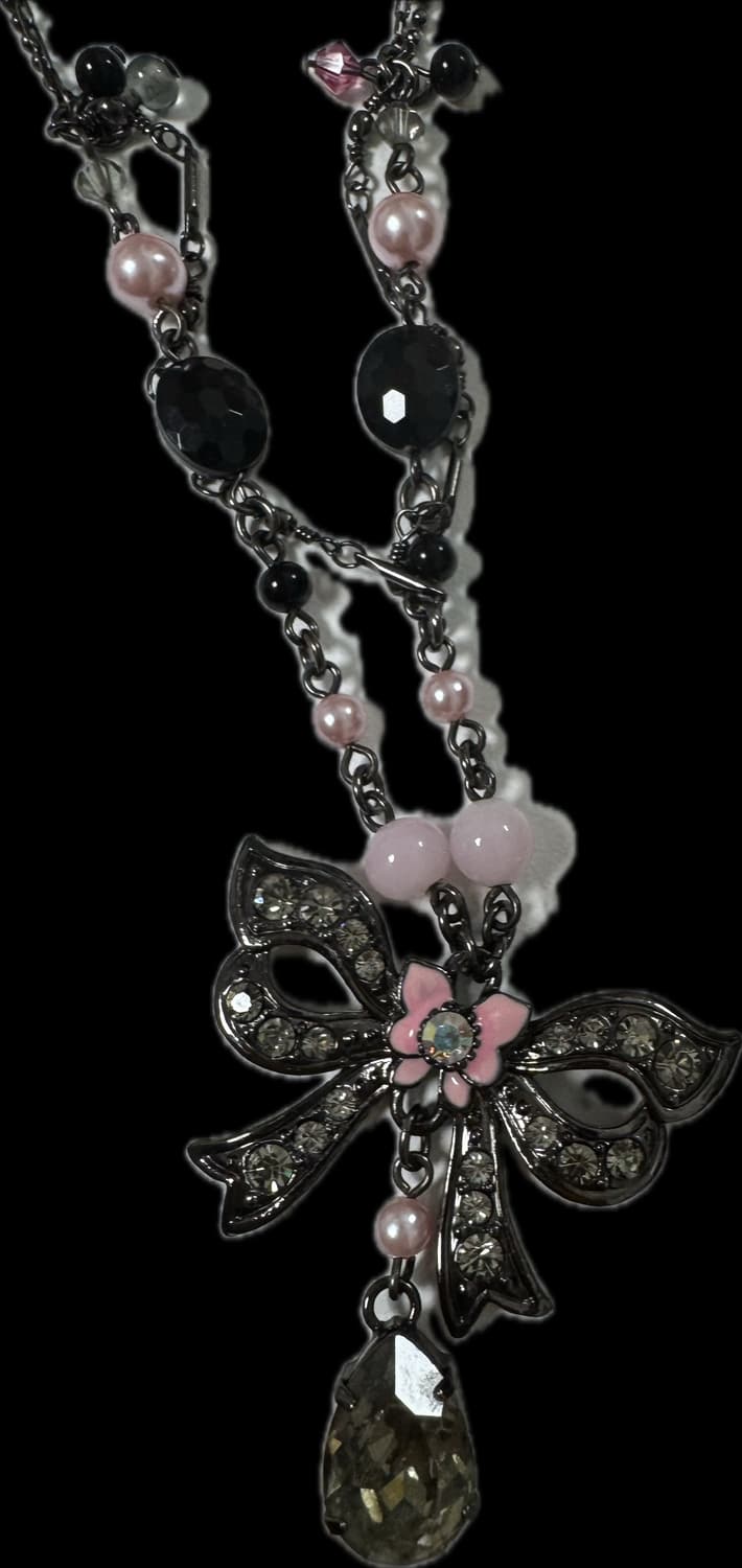 안나수이 리본 레이어드 목걸이 (박스포함) 상품이미지1