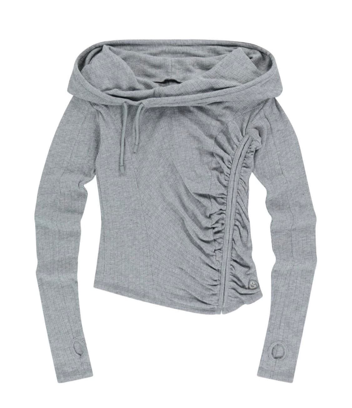 코이세이오 셔링 후크 후디 멜란지그레이 상품이미지1