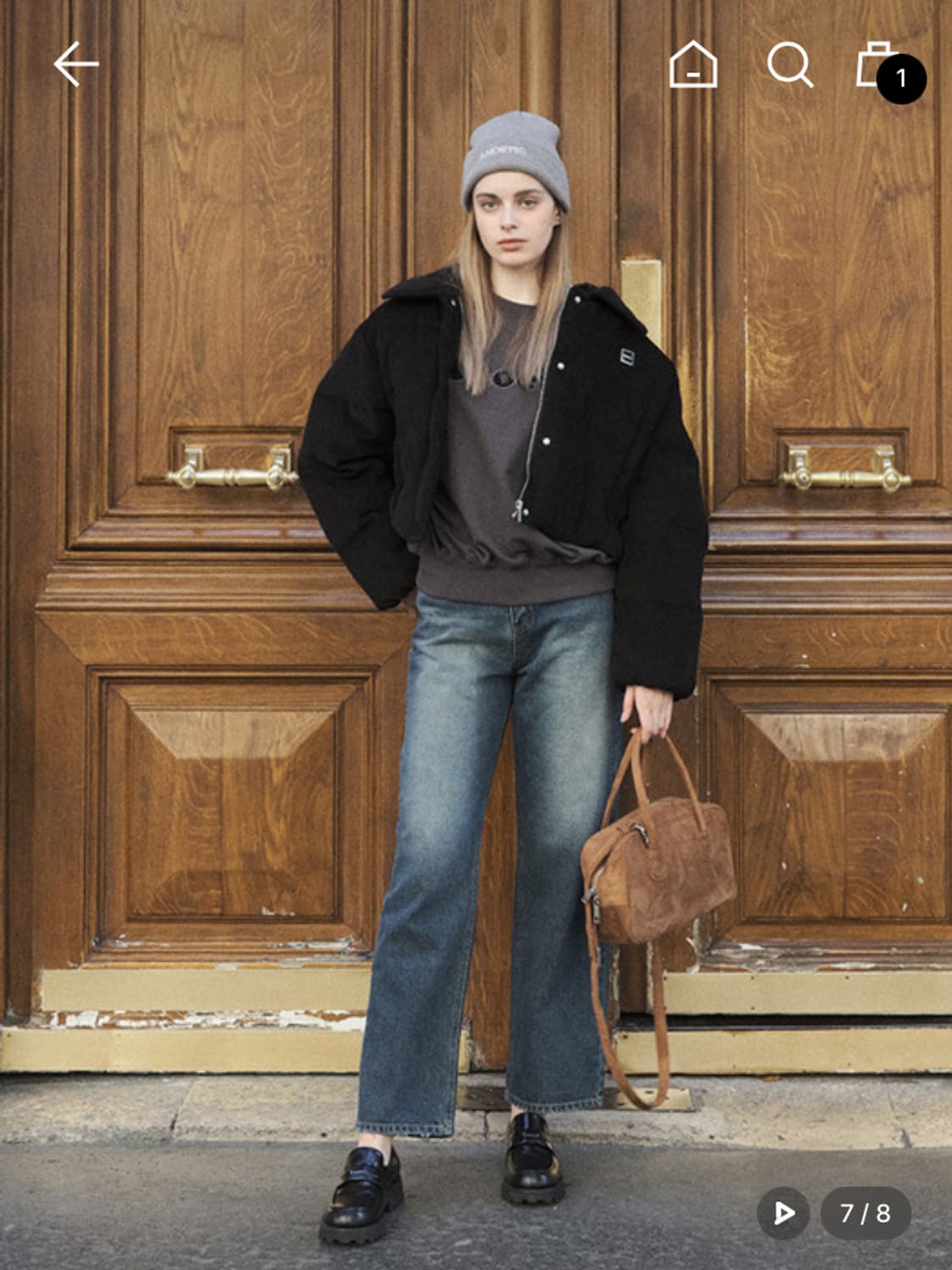 아노에틱 투웨이 스웨이드 토트백 크로스백 브라운 상품이미지4