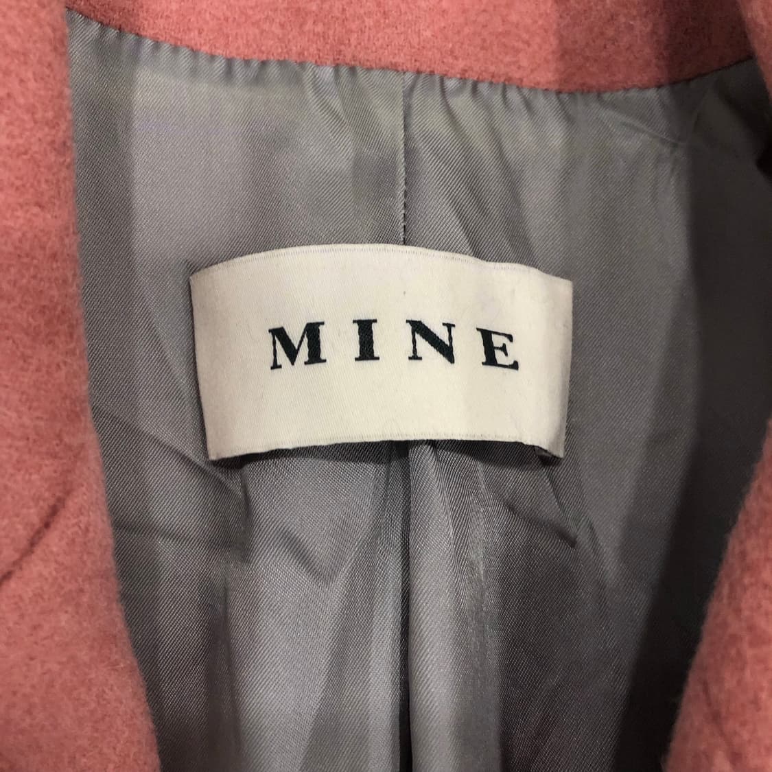 MINE 마인 한섬 울 캐시미어 핑크 코트 상품이미지3