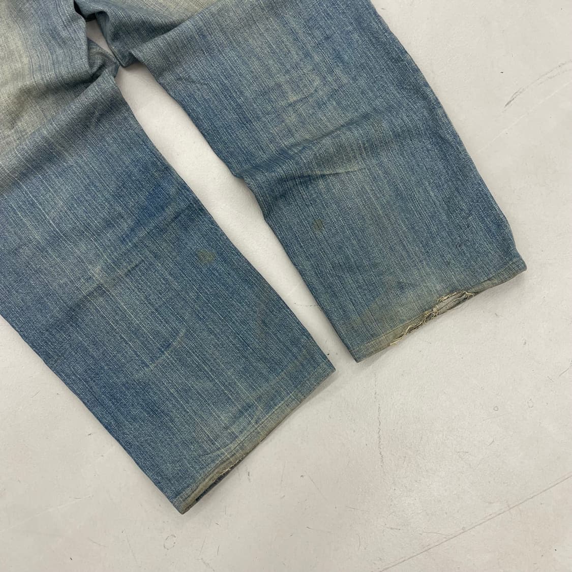 카라쿠리 타마시 백호 호랑이 자수 오리엔탈 와이드 데님팬츠 상품이미지6