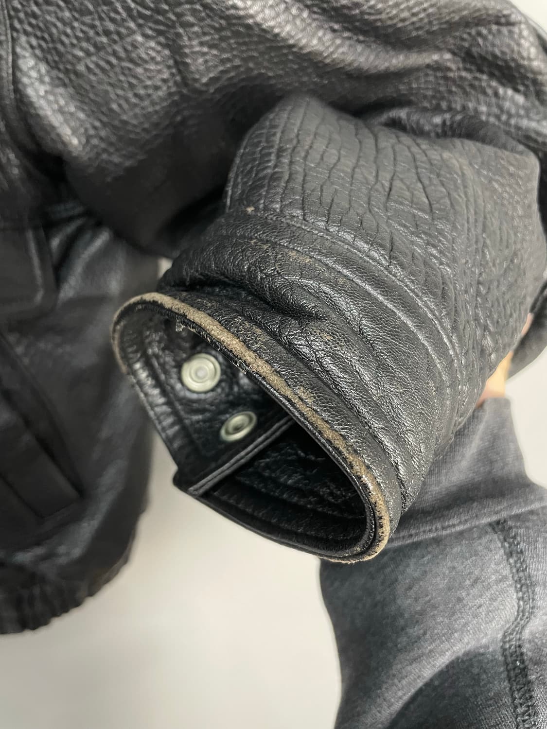 빈티지 블랙 가죽 자켓 H2051 상품이미지5
