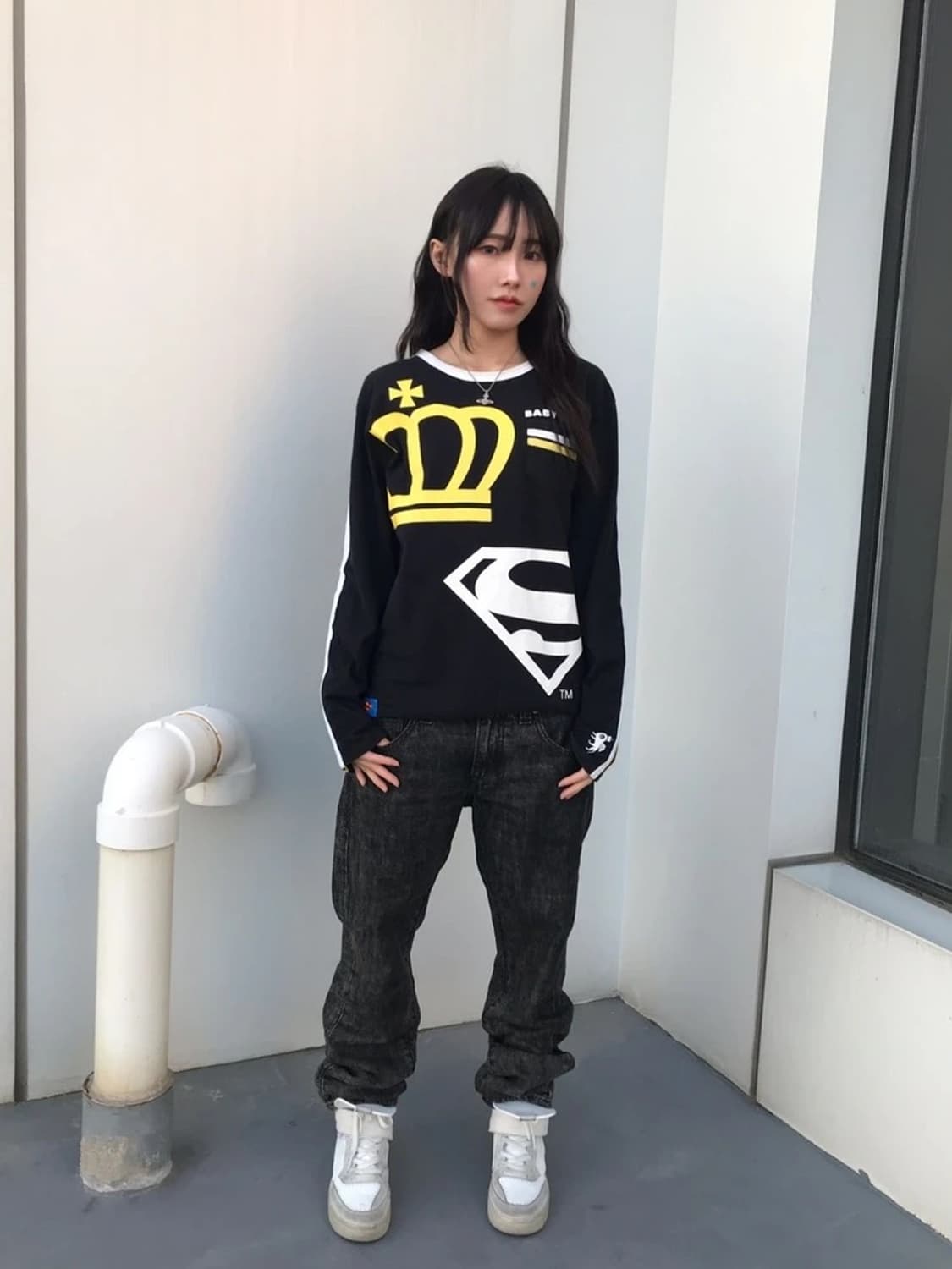 Superman X Baby Doll Graphic Tee 상품이미지1