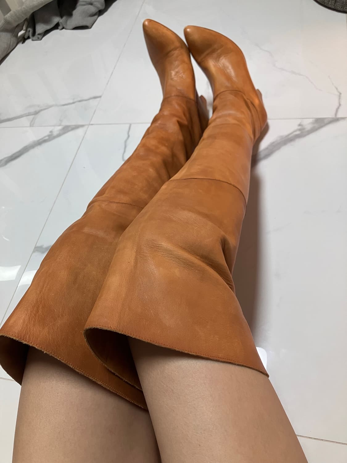 free people 소가죽 슬러치 싸이하이 부츠 상품이미지5