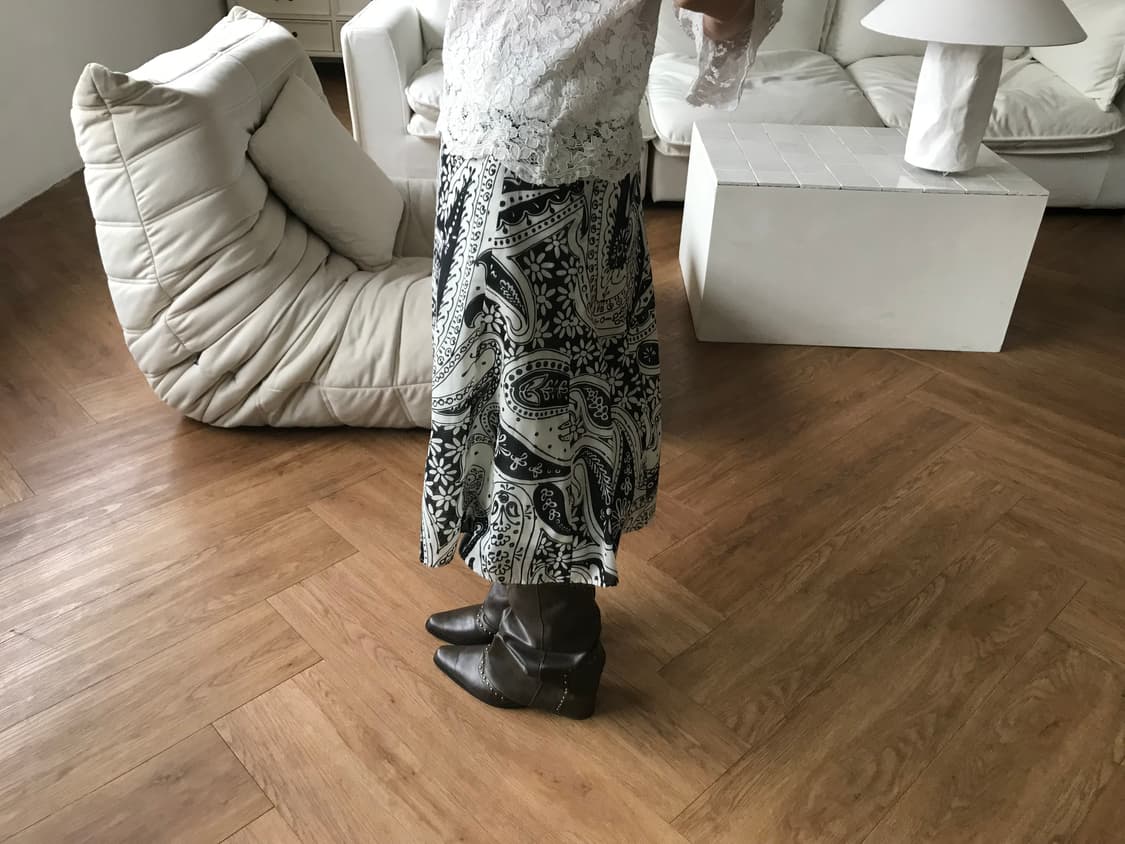 vintage pattern skirt 상품이미지1