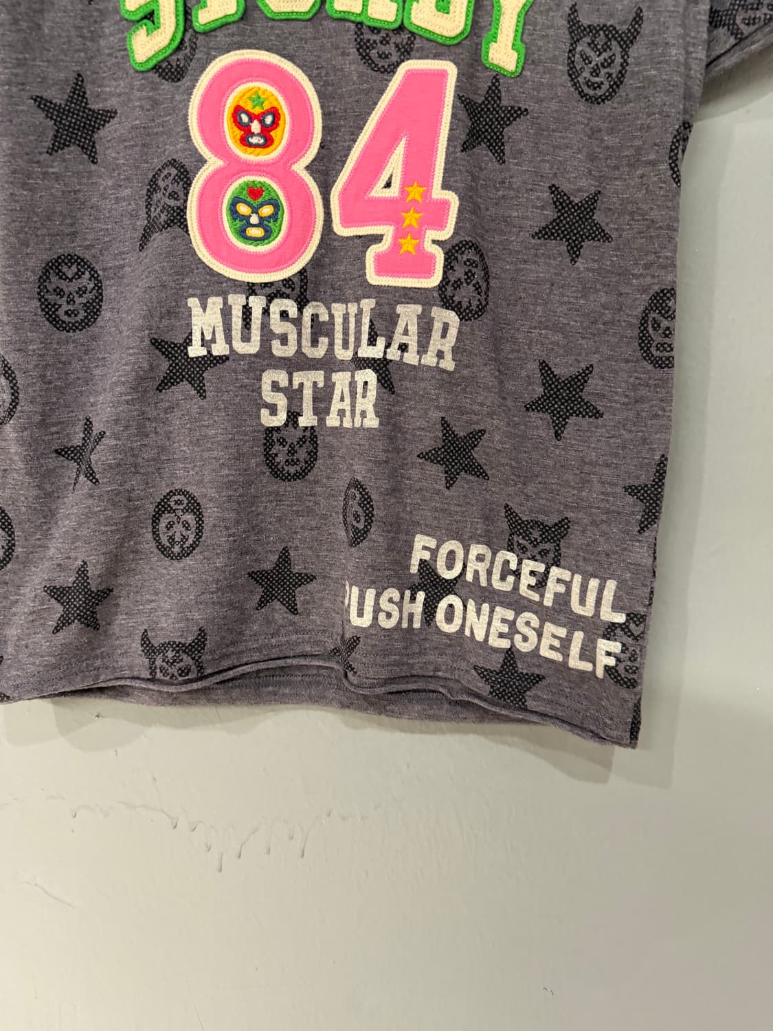 Rough mask & star pattern lettering top 상품이미지8
