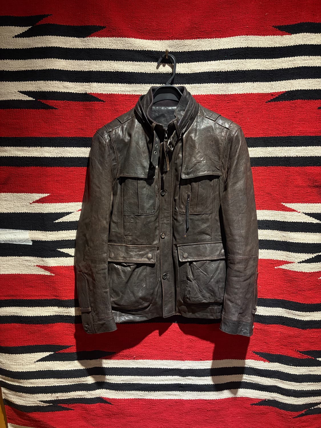 Biker pocket leather jacket / 바이커 레더 자켓 상품이미지1