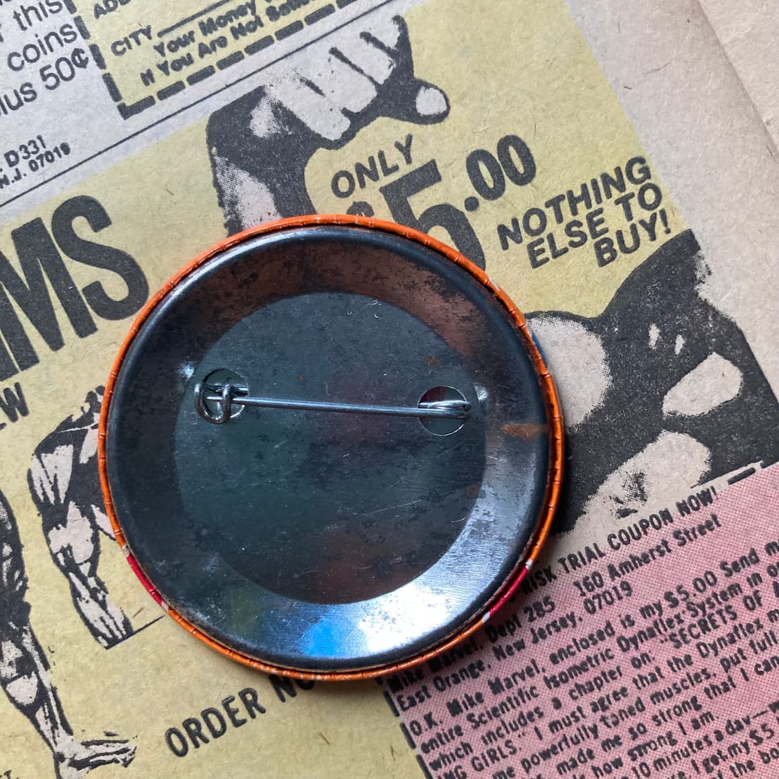 빈티지 super bowls 프린팅 오렌지 핀 버튼 뱃지 브로치 악세사리 상품이미지2