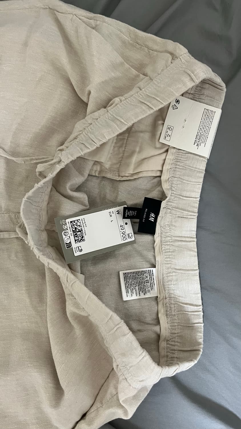 H&M 린넨 와이드 팬츠 상품이미지3