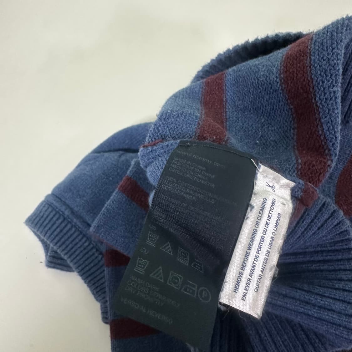 우먼S 타미힐피거 네이비 단가라 면니트 상품이미지6