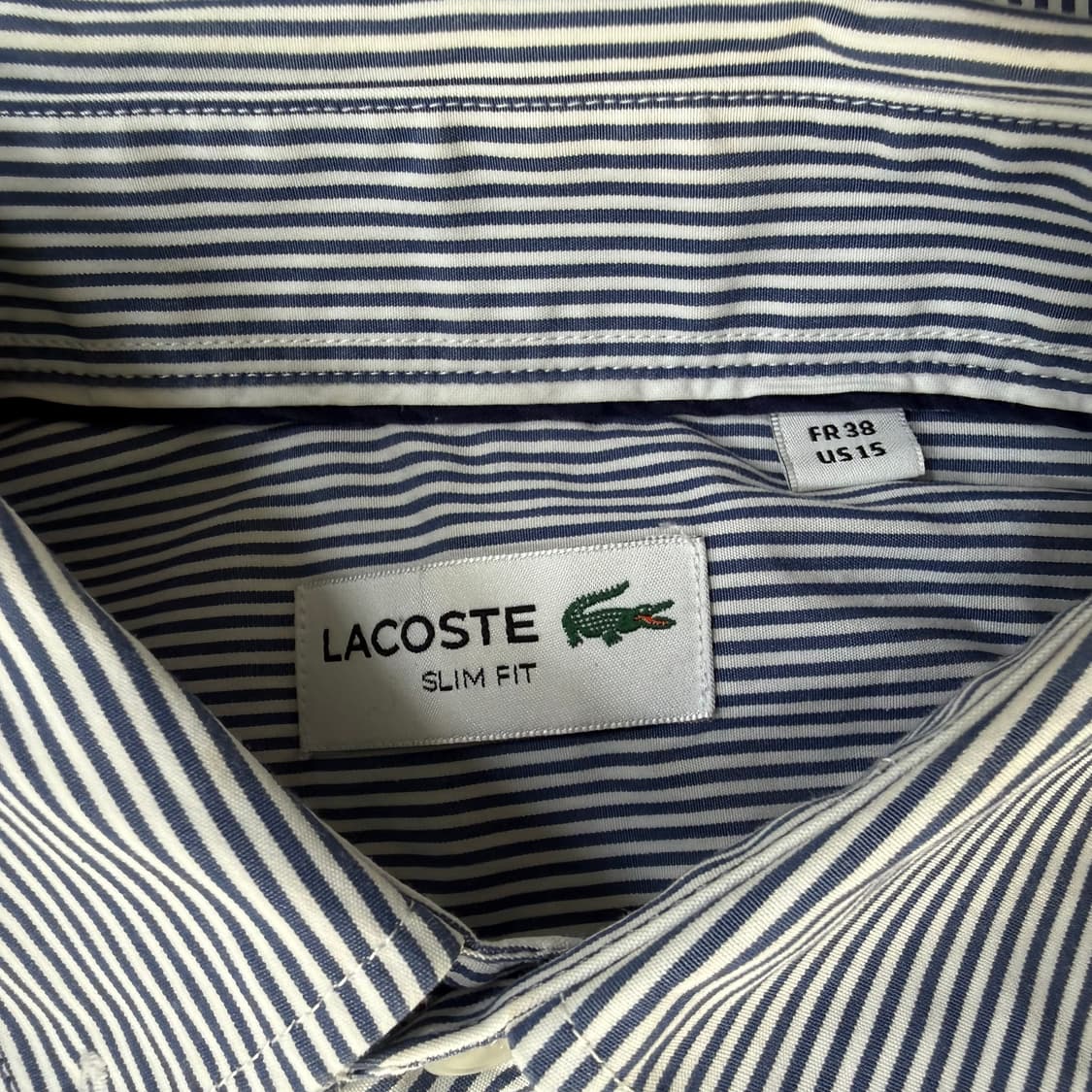 38 라코스테 슬림핏 스트라이프 셔츠 0403T 상품이미지3